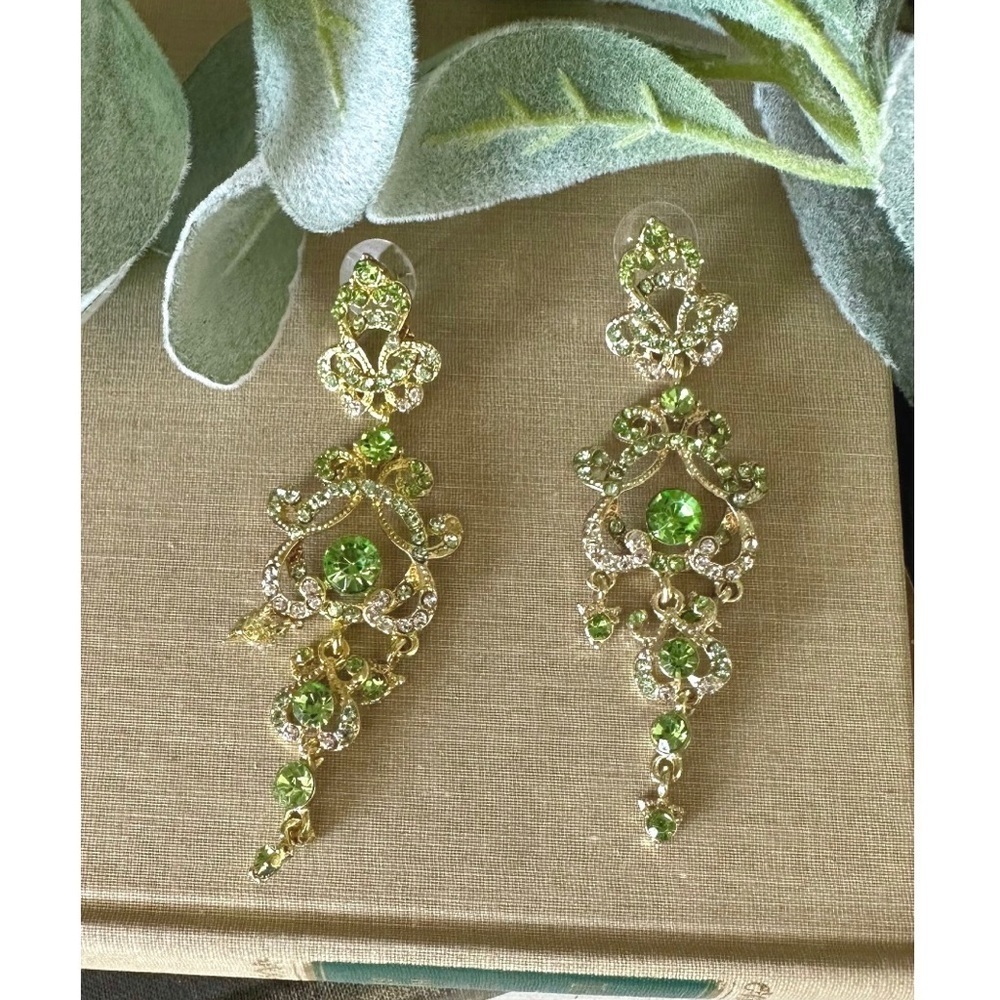 Rhinestone chandelier earrings